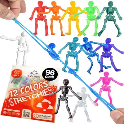 UpBrands 96-Pack Stretchy Skeletons  Halloween Party Favors Prizes, Classroom Rewards, Trick or Treat Toys, Non-Candy Skeleton Gifts for Kids Ages 3+