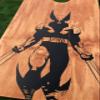 Wolverine Silhouette Cornhole Board view 1