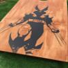 Wolverine Silhouette Cornhole Board view 2