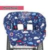 2-in-1 Shopping Cart and High Chair Cover for Baby~Padded~Fold'n Roll Style~Portable with Free Carry Bag (Blue Whale) view 4