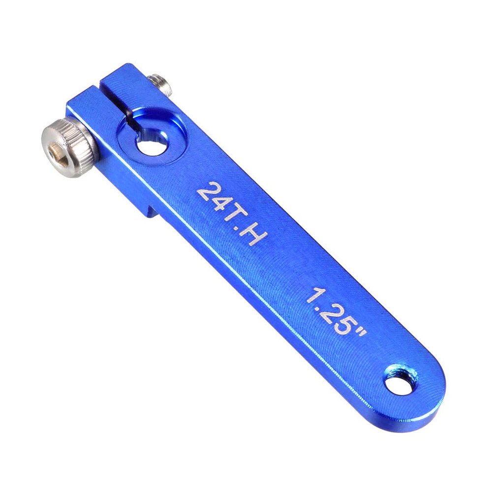 uxcell Aluminum Servo Arms Single Arm 24T M3 Thread Blue, for 1.25 Inch