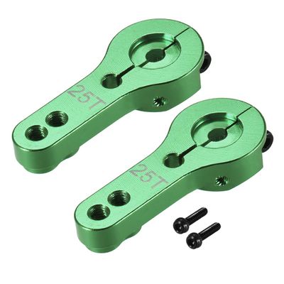 uxcell Aluminum Servo Horn 25T M3 Thread Green, for Futaba Savox Xcore HL HSP HD Power Go Tech,2pcs