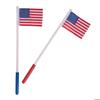 Fun Express American Flag Light Up Fourth of July Toys, Set of 12-4th of July Glow Sticks Supplies - Batteries Included view 2