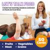 50 Food Double Sided Flash Cards - Nutritious Fruits, Heathly Vegetables, Yummy Desserts & Snacks - Educational Learning Picture Cards for Kids, Adults, Speech Therapy, ESL, ABA, Autism, Dementia view 4