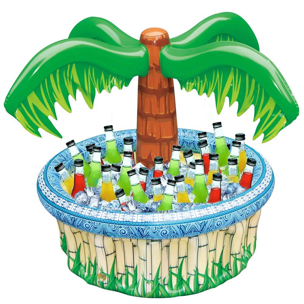 JOYIN 28 Inflatable Palm Tree Cooler, Luau Hawaiian Tropical Beach Themed Party Decorations, Blow Up Palm Trees Cooler Outdoor Party Supplies, Kids Adults Birthday Party Dcor