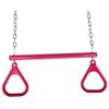 Swing Set Stuff Inc. Trapeze Bar with Rings and Uncoated Chain, Pink view 1