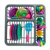 28 PCS Kids Pretend Play Dishes Kitchen Playset - Wash and Dry Dish Rack Toy with Drainer, Kitchen Tableware Sets for Toddlers view 3