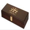 DA VINCI Mahogany Personalized Wood Poker Case with 100 Chip Capacity (Chips not Included) (Lucky 7s) view 1