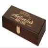 DA VINCI Mahogany Personalized Wood Poker Case with 100 Chip Capacity (Chips not included) (4 of A Kind) view 1