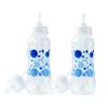 Hands-Free Baby Bottle - Anti-Colic Nursing System 9 oz Baby Bottle with Fast Flow Nipple/Teat 3m+ with Tube Straw Feeding System for Toddler (2 Bottles - Blue) view 1