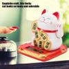 Solar Powered Waving Arm Fortune Cat, Welcoming Lucky Wealth Cat, Fengshui Decor for Home/Office/Car (White) view 4