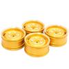 LAFEINA 4PCS RC 1.9" Aluminum Alloy Wheels Rims for 1/10 SCX10 Tamiya CC01 D90 RC On-Road Touring Car Crawler Car (Gold) view 2