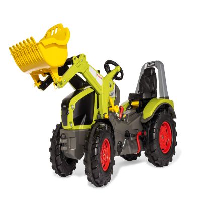 RollyToys RollyX-Trac Premium Claas Axion 960 Pedal Tractor (for Children from 3-10 Years, Gears, Whisper Tyres) 651122