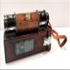 24" Antique Brown Solid Brass Hexagon Style Telescope Nautical Vintage Spyglass Leather Box view 1