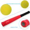 Aoneky Min Foam Baseball Bat and Ball for Toddler - Indoor Soft Super Safe T Ball Bat Toys Set for Kids Age 2 Years Old, Best Gift for Children, 16.5 inch (Red Bat and Yellow Ball) view 4