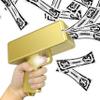 Alagoo Super Money Guns Paper Playing Spary Money Gun Make it Rain Toy Gun, Handheld Cash Gun Fake Bill Dispenser Money Shooter Toy(Metallic Gold) view 1