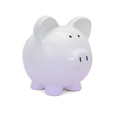 Child to Cherish Ombre Ceramic Piggy Bank, Purple