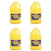 Constructive Playthings Washable Tempera Paint for Kids, Classroom Painting Supplies, Set of 4 Gallons, Yellow view 1
