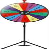 Smartxchoices 24" Prize Spinning Wheel with Stand Dry Erase Marker & Eraser Height Adjustable 14 Slots Color Fortune Awarding Games for Carnival Casino Trade Show view 1
