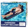 Aqua Luxury Pool Float Lounge  Extra Large  Heavy Duty, Inflatable Pool Floats for Adults with Headrest, Backrest, Footrest & Cupholder  Navy/Green/White Stripe view 2
