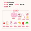 HenMerry 38 PCS DIY Cutting Birthday Party Cake Model Ornament Pretend Kitchen Food Set, DIY Fruit Cutting Kitchen Pink/Blue Cut Cake Gift (38PCS Pink) view 4