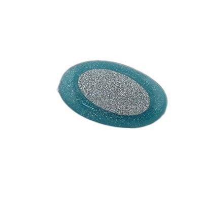 Adjustable Oval shaped ring w/glitter detail