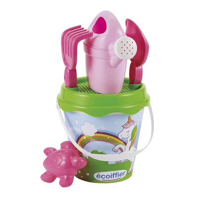 Ecoiffier Eco687 Unicorn Bucket with Insert 17 cm Multi-Coloured