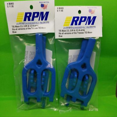 2 Pack RPM 80465 Front Rear Blue Suspension Arms 2.5 3.3 T-maxx Emaxx Includes CHICAGOLAND RC Coupon