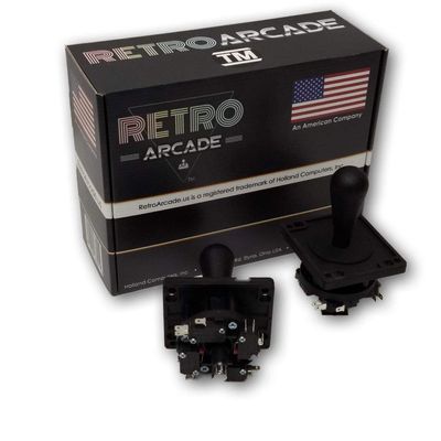 Competition Style Arcade Joystick, Black, 8-Way Only Operation, Elliptical Black Handle, Precision 8