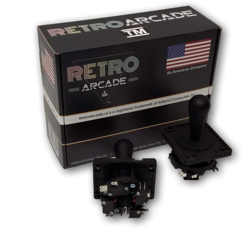 Competition Style Arcade Joystick, Black, 8-Way Only Operation, Elliptical Black Handle, Precision 8