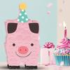 Adorable Barnyard Mini Pink Pig Decoration - 7" x 3.5" (1 Pc), Premium Cardboard & Tissue, Perfect for Birthday Party Decor view 3