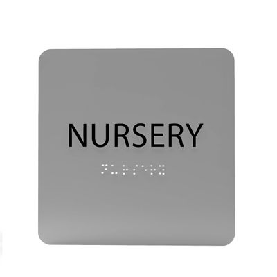 ADA CENTRAL SIGNS - 6" X6" Baby Nursery Sign - ADA Compliant Tactile Graphics Grade 2 Braille Text Acrylic Wall Sign| Mothers Room Child Care Baby Changing Area Signs for Hospital, Clinic, & Apartment