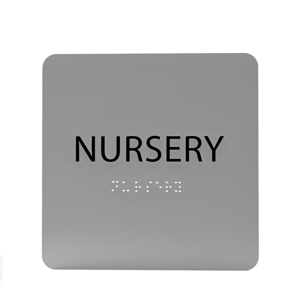 ADA CENTRAL SIGNS - 6" X6" Baby Nursery Sign - ADA Compliant Tactile Graphics Grade 2 Braille Text Acrylic Wall Sign| Mothers Room Child Care Baby Changing Area Signs for Hospital, Clinic, & Apartment