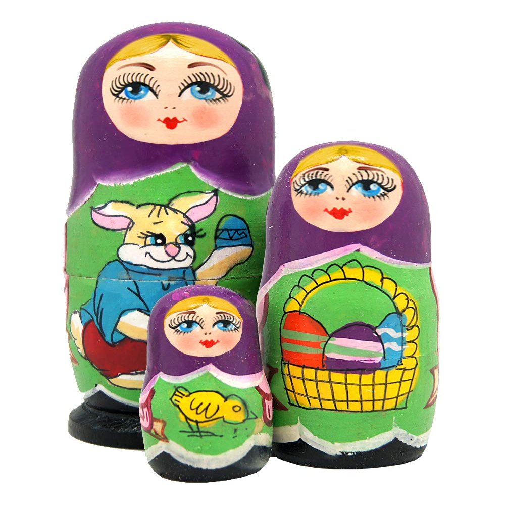 Russian Nesting Dolls Matryoshka - 3-piece Easter Nested Doll 14716