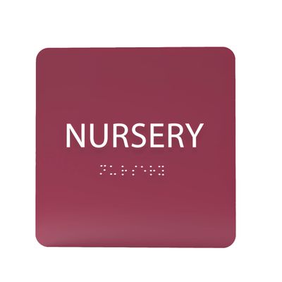 ADA CENTRAL SIGNS - 6" X6" Baby Nursery Sign - ADA Compliant Tactile Graphics Grade 2 Braille Text Acrylic Wall Sign| Mothers Room Child Care Baby Changing Area Signs for Hospital, Clinic, & Apartment