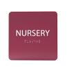 ADA CENTRAL SIGNS - 6" X6" Baby Nursery Sign - ADA Compliant Tactile Graphics Grade 2 Braille Text Acrylic Wall Sign| Mothers Room Child Care Baby Changing Area Signs for Hospital, Clinic, & Apartment view 1