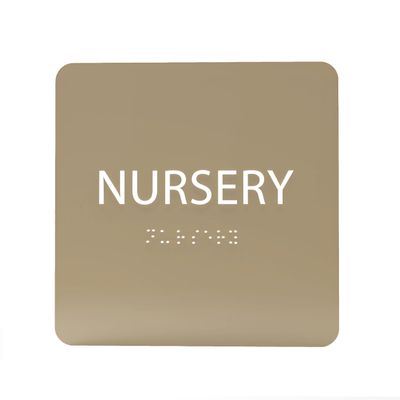 ADA CENTRAL SIGNS - 6" X6" Baby Nursery Sign - ADA Compliant Tactile Graphics Grade 2 Braille Text Acrylic Wall Sign| Mothers Room Child Care Baby Changing Area Signs for Hospital, Clinic, & Apartment