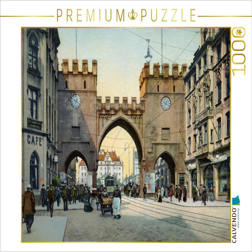 CALVENDO Puzzle Karlstor with passers-by 1000 Pieces 64 x 48 cm from Jens Siebert