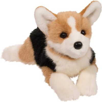 Douglas Konner Tri-Color Corgi Dog Plush Stuffed Animal - 19-Inches Long
