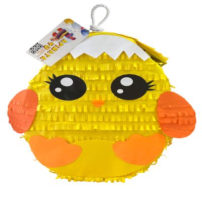 APINATA4U 20" 2D Yellow Easter Baby Chick Pinata Adorable Egg Shell Design for Easter Theme Party Perfect for Celebrations and Delightful Pinata Fun!