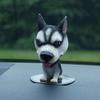 12CM Husky Dog Bobbing Head Nodding Dog Interior Ornaments Funny Cartoon Puppy Shaking Head Figure Mini Bobble-Head for Car Decoration view 2