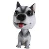 12CM Husky Dog Bobbing Head Nodding Dog Interior Ornaments Funny Cartoon Puppy Shaking Head Figure Mini Bobble-Head for Car Decoration view 3