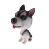12CM Husky Dog Bobbing Head Nodding Dog Interior Ornaments Funny Cartoon Puppy Shaking Head Figure Mini Bobble-Head for Car Decoration view 4