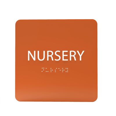 ADA CENTRAL SIGNS - 6" X6" Baby Nursery Sign - ADA Compliant Tactile Graphics Grade 2 Braille Text Acrylic Wall Sign| Mothers Room Child Care Baby Changing Area Signs for Hospital, Clinic, & Apartment