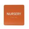 ADA CENTRAL SIGNS - 6" X6" Baby Nursery Sign - ADA Compliant Tactile Graphics Grade 2 Braille Text Acrylic Wall Sign| Mothers Room Child Care Baby Changing Area Signs for Hospital, Clinic, & Apartment view 1