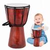 ArtCreativity 8 Inch Mini Wooden Toy Drum for Kids - Rustic Brown Wood Djembe - Fun Musical Instrument Baby Drum Toy - Gift Idea, Birthday Party Favor for Boys, Girls, Toddler and Baby view 1