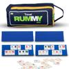 Point Games Classic Mini Rummy Game Set with 4 Exclusive Folding Playing Racks in Super Durable Travel Bag, for 2-4 Players Great Gift for Adults and Kids view 1
