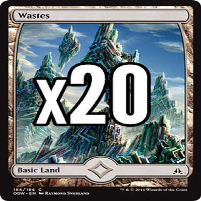20 Wastes #184 Oath of Gatewatch - MTG Full Art Land Lot