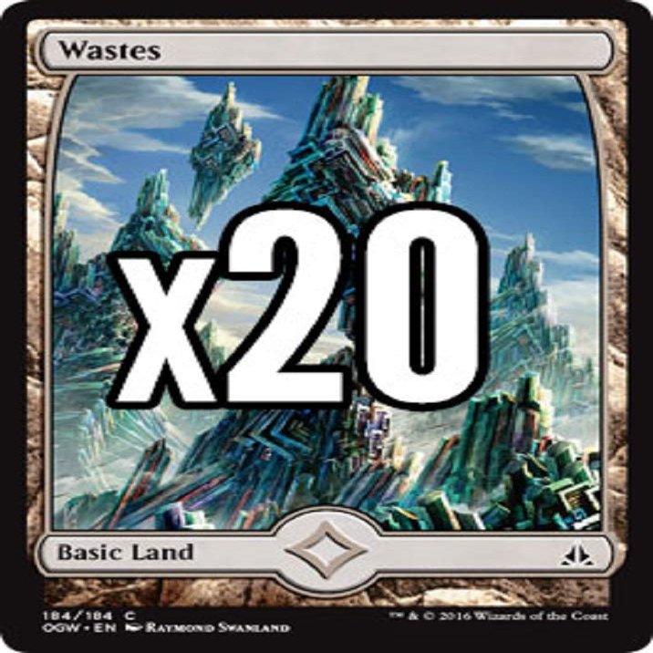 20 Wastes #184 Oath of Gatewatch - MTG Full Art Land Lot