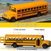 ArtCreativity Yellow School Bus Toy for Kids - 8.5 Inch Pull Back Car with Cool Opening Doors and Rubber Tires - Durable Diecast School Bus - Best Birthday Gift for Boys and Girls view 2